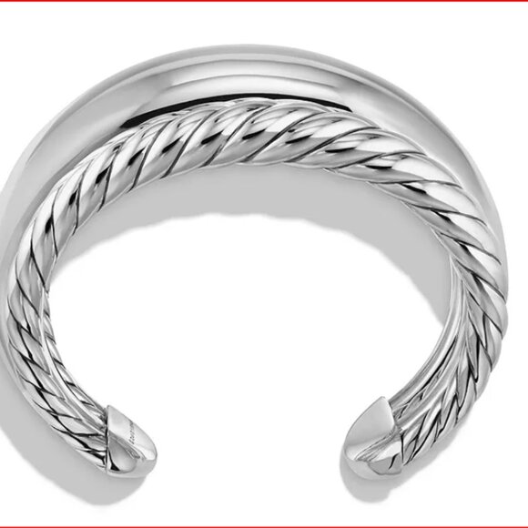 David Yurman Pure Form Four Row Cuff in Sterling Silver M - Picture 2 of 2